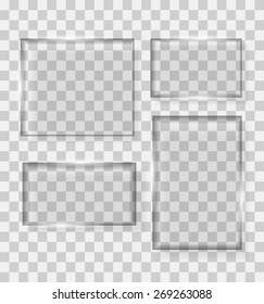 Glass Transparency Frame Vector Illustration EPS10