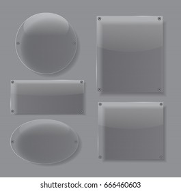 Glass Transparency Frame Vector Illustration  EPS10