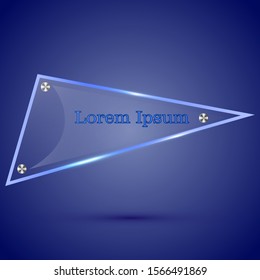 Glass, transparent banner in vector.