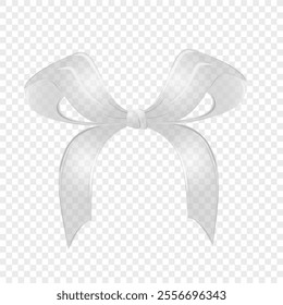 Glass transparent bow. Vector illustration cartoon style for decorate, coloring and any design.