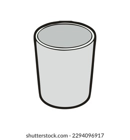 Glass transparent glassware.
Vector image