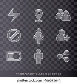 glass transparent icon set-02