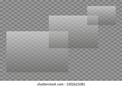 Glass transparent on a transparency grid of different sizes.