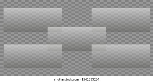Glass transparent on a transparency grid of different sizes.
