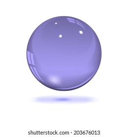 glass transparent sphere isolated on white, vector illustration