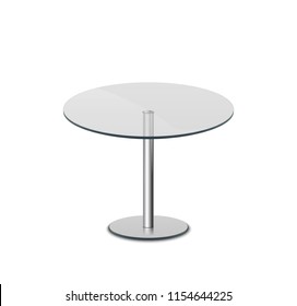 Glass transparent table vector