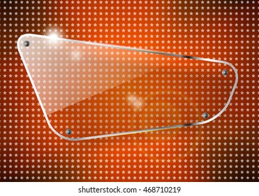 glass transparent vector banner over colorful textured background. Bright vector design elements. Eps10 vector illustration