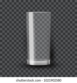 Glass. Transparent vector illustration.