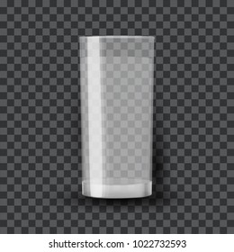 Glass. Transparent vector illustration.
