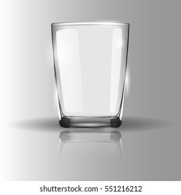 Glass. Transparent vector illustration.