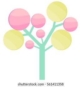 glass tree infographics Template