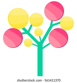 glass tree infographics Template