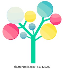 glass tree infographics Template