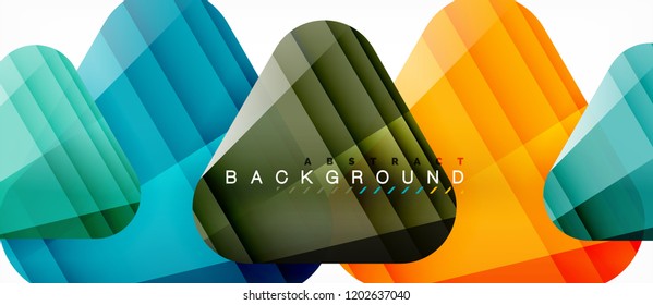 Glass triangles modern geometric composition, abstract background, vector design