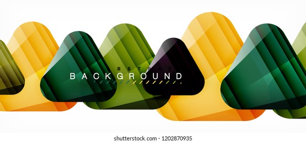 Glass triangles modern geometric composition, abstract background, vector design