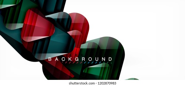 Triángulos de vidrio composición geométrica moderna, fondo abstracto, diseño vectorial