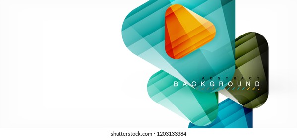 Triángulos de vidrio composición geométrica moderna, fondo abstracto, diseño vectorial