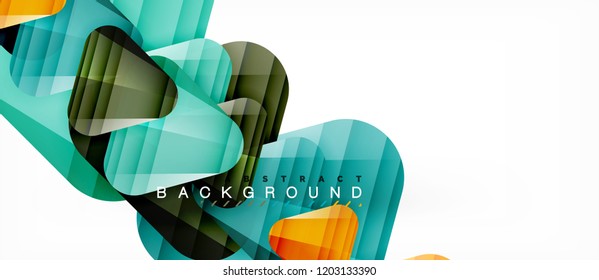 Triángulos de vidrio composición geométrica moderna, fondo abstracto, diseño vectorial
