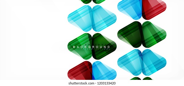 Triángulos de vidrio composición geométrica moderna, fondo abstracto, diseño vectorial