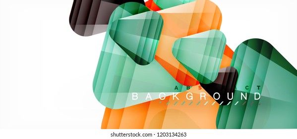 Glass triangles modern geometric composition, abstract background, vector design