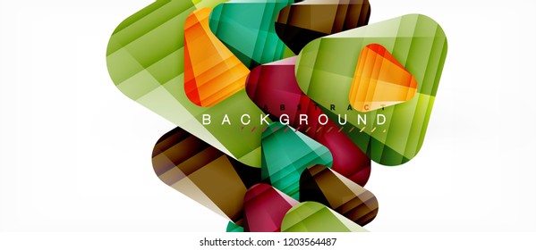 Triángulos de vidrio composición geométrica moderna, fondo abstracto, diseño vectorial