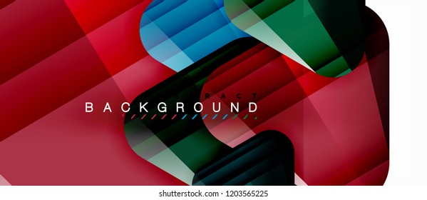Glass triangles modern geometric composition, abstract background, vector design