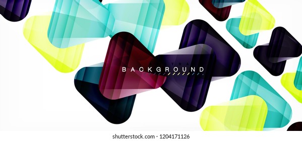 Triângulos de vidro composição geométrica moderna, fundo abstrato, design vetorial