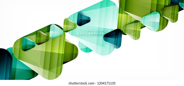 Triángulos de vidrio composición geométrica moderna, fondo abstracto, diseño vectorial