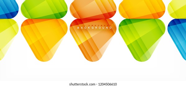 Triángulos de vidrio composición geométrica moderna, fondo abstracto, diseño vectorial