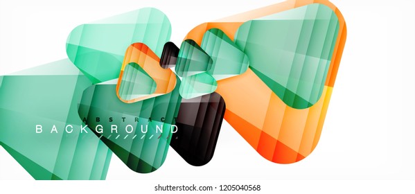 Triângulos de vidro composição geométrica moderna, fundo abstrato, design vetorial