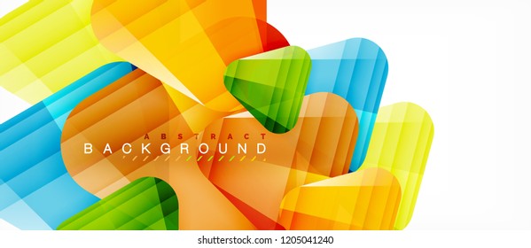 Glass triangles modern geometric composition, abstract background, vector design
