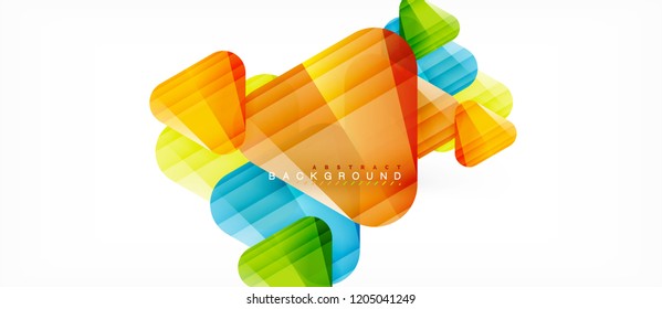 Triángulos de vidrio composición geométrica moderna, fondo abstracto, diseño vectorial