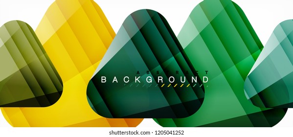 Glass triangles modern geometric composition, abstract background, vector design