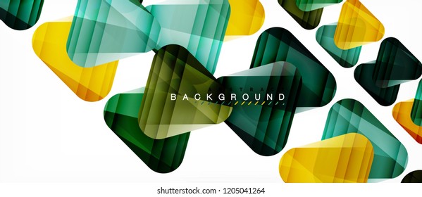 Glass triangles modern geometric composition, abstract background, vector design