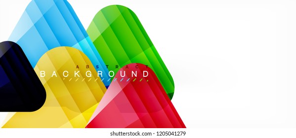 Triángulos de vidrio composición geométrica moderna, fondo abstracto, diseño vectorial