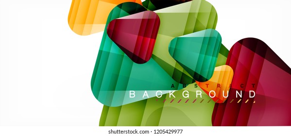 Triángulos de vidrio composición geométrica moderna, fondo abstracto, diseño vectorial