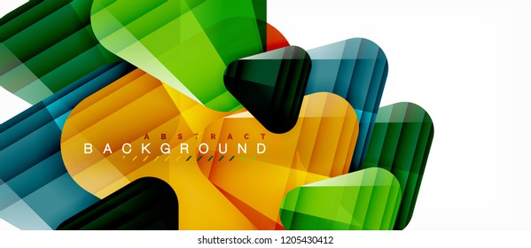 Triángulos de vidrio composición geométrica moderna, fondo abstracto, diseño vectorial