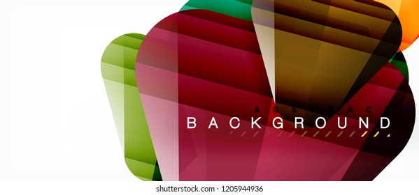 Glass triangles modern geometric composition, abstract background, vector design