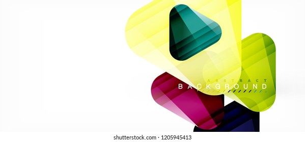 Dreiecke aus Glas, moderne geometrische Zusammensetzung, abstrakter Hintergrund, Vektordesign