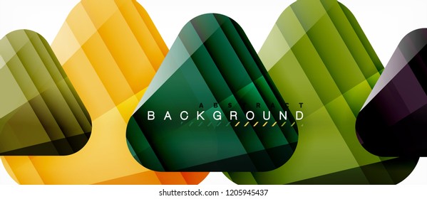 Triángulos de vidrio composición geométrica moderna, fondo abstracto, diseño vectorial