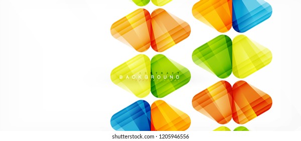 Glass triangles modern geometric composition, abstract background, vector design