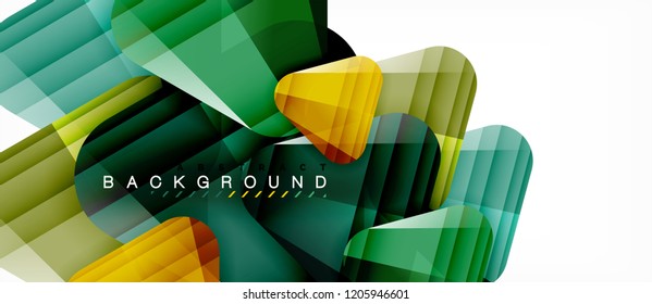 Triángulos de vidrio composición geométrica moderna, fondo abstracto, diseño vectorial