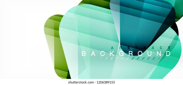 Glass triangles modern geometric composition, abstract background, vector design