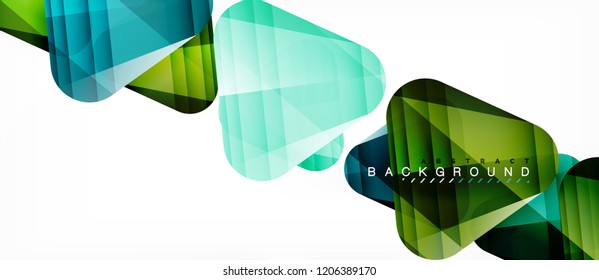Triángulos de vidrio composición geométrica moderna, fondo abstracto, diseño vectorial