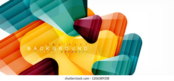 Glass triangles modern geometric composition, abstract background, vector design