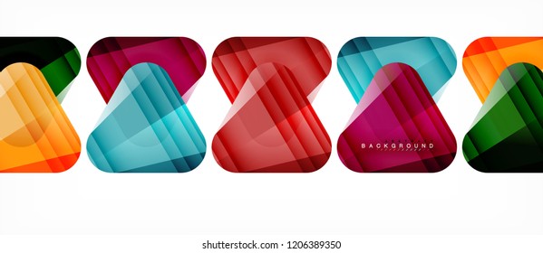 Triángulos de vidrio composición geométrica moderna, fondo abstracto, diseño vectorial