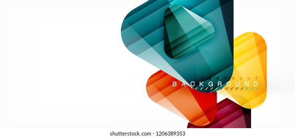 Triángulos de vidrio composición geométrica moderna, fondo abstracto, diseño vectorial
