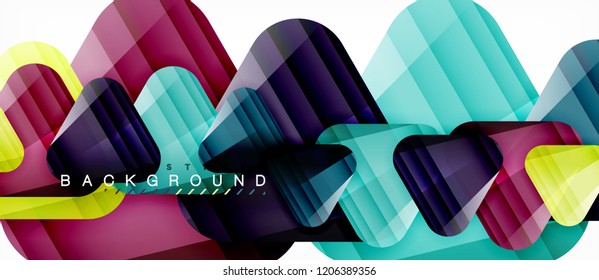 Triângulos de vidro composição geométrica moderna, fundo abstrato, design vetorial