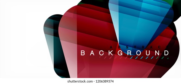 Triángulos de vidrio composición geométrica moderna, fondo abstracto, diseño vectorial