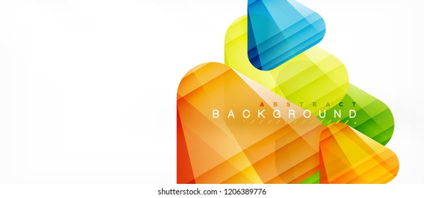 Glass triangles modern geometric composition, abstract background, vector design